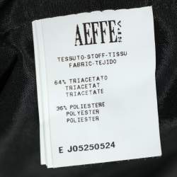 Pre Owned Moschino Black Crepe Sequined Trim Detail Hook Front Jacket L