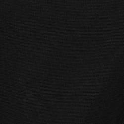 Pre Owned Moschino Black Modal Knit Contrast Neck Detail Top M