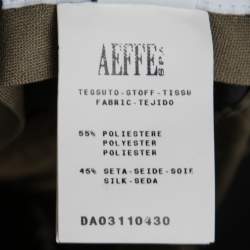 Pre Owned Moschino Olive Green Silk Bow Detail Capri Pants M