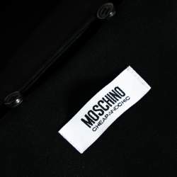 Pre Owned Moschino Black Knit Detachable Collar Midi Dress L