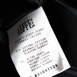 Pre Owned Moschino Black Cotton Ruffle Detailed Blazer S