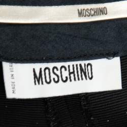 Pre Owned Moschino Black Crepe Cropped Trousers M