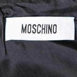 Moschino Monochrome Wool Key Embellished Neck Sleeveless Top M