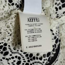 Pre Owned Moschino White/Black Lace Top L