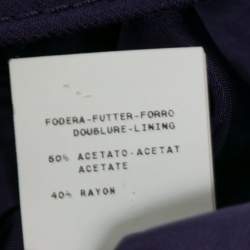 Pre Owned Moschino Purple Wool Flared Hem Button Front Jacket S