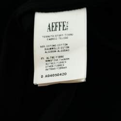 Pre Owned Moschino Black Cotton Zip Embellished Jumpsuit M