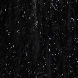 Pre Owned Moschino Black Synthetic Lurex Fringed Sleeveless Gown S