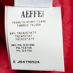 Pre Owned Moschino Red Crepe Paneled Back Mini Dress S