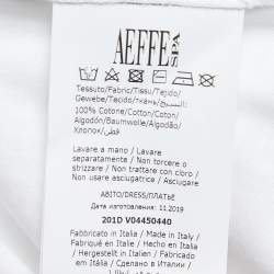 Pre Owned Moschino Couture White Cotton Frame Teddy Bear Print Oversized T-Shirt S