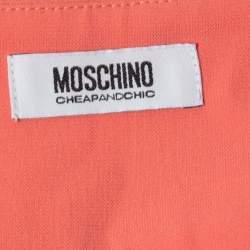 Pre Owned Moschino Pink Crepe Pleated Mini Skirt S
