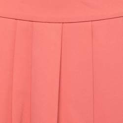 Pre Owned Moschino Pink Crepe Pleated Mini Skirt S