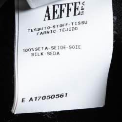 Pre Owned Moschino Black/Yellow Spilled Perfume Bottle Print Silk Zip Front Hooded Jacket M