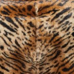 Pre Owned Moschino Brown Leopard Printed Faux Fur Belted Jacket M