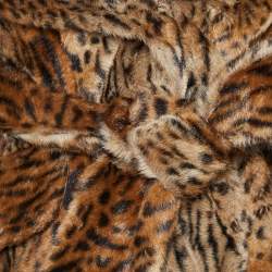 Pre Owned Moschino Brown Leopard Printed Faux Fur Belted Jacket M