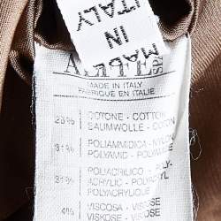 Pre Owned Moschino Brown Leopard Printed Faux Fur Belted Jacket M