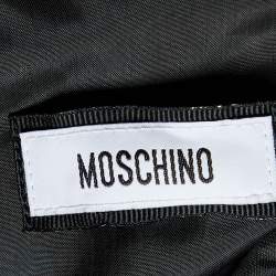 Pre Owned Moschino Black Crepe & Red Plaid Polyester Skirt Detail Mini Dress M