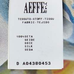 Pre Owned Moschino Yellow Printed Silk Tiered Mini Dress M