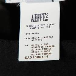 Pre Owned Moschino Black Crepe Embroidered Flared Hem Mini Skirt M