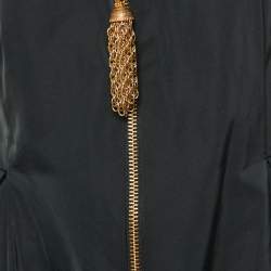 Moschino Black Synthetic Drape Detail Balloon Style Mini Dress 