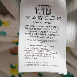 Pre Owned Moschino White Floral Printed Shorts M