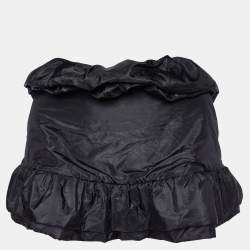 Moschino Black Silk Puffer cape Jacket M