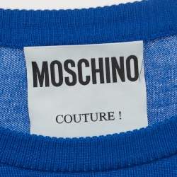 Moschino Couture Blue Daffy Duck Intarsia Wool Sweatshirt M