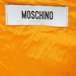Moschino Orange Textured Cotton Blend Tulip Petal Sheath Dress M