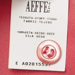 Pre Owned Moschino Pink Silk Sleeveless Ruffled Top M