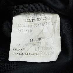 Pre Owned Moschino Black Nylon and Leather Logo Flap Backpack