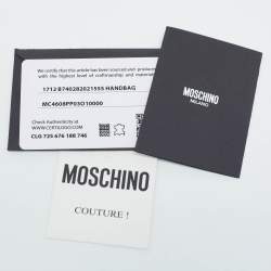Pre Owned Moschino Black Nylon and Leather Classic Logo Bucket Bag