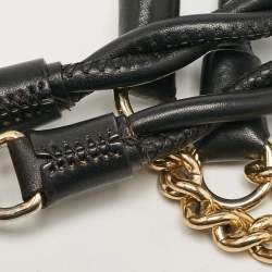 Pre Owned Moschino Black Quilted Nylon Flap Bag