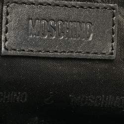 Pre Owned Moschino Black Quilted Nylon Flap Bag