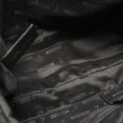 Pre Owned Moschino Black Quilted Nylon Flap Bag