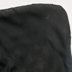 Pre Owned Moschino Black Quilted Nylon Flap Bag