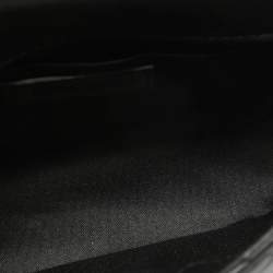 Pre Owned Moschino Black Leather Measuring Tape Chain Shoulder Bag