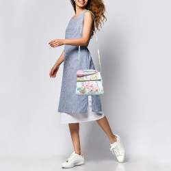 Moschino Multicolor Leather Calico Animals Top Handle Bag