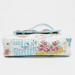 Moschino Multicolor Leather Calico Animals Top Handle Bag