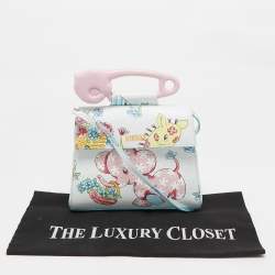 Moschino Multicolor Leather Calico Animals Top Handle Bag