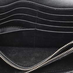 Pre Owned Moschino Black Patent Leather Number Plate Chain Clutch