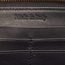 Pre Owned Moschino Black Patent Leather Logo Classic Continental Wallet