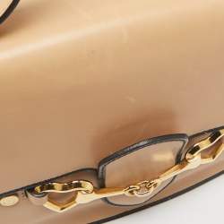 Moschino Natural Leather Flap Shoulder Bag