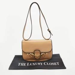 Moschino Natural Leather Flap Shoulder Bag