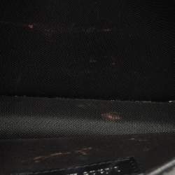 Pre Owned Moschino Black Leather Space Teddy Shoulder Bag