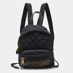【送料&関税込】Moschino Mini Quilted Backpack Mini quilted backpack with logo | Moschino