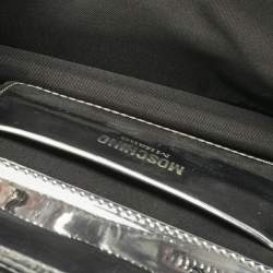 Pre Owned Moschino Silver Patent Leather and PVC Pill Pack Crossbody Bag
