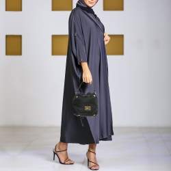 Pre Owned Moschino Black Nylon and Leather Classic Logo Bucket Bag