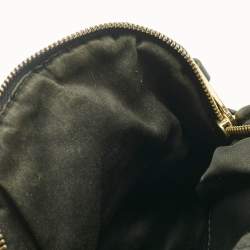 Pre Owned Moschino Black Quilted Nylon Mini Classic Logo Backpack