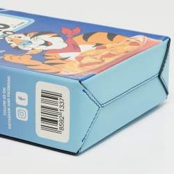 مملوكة مسبقًا Moschino Tony The Tiger Edition Cereal Box Blue Leather Clutch