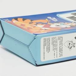 مملوكة مسبقًا Moschino Tony The Tiger Edition Cereal Box Blue Leather Clutch