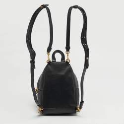 مملوكة مسبقًا Moschino Jeremy Scott Bat Teddy Bear Mini Black Coated Canvas Backpack